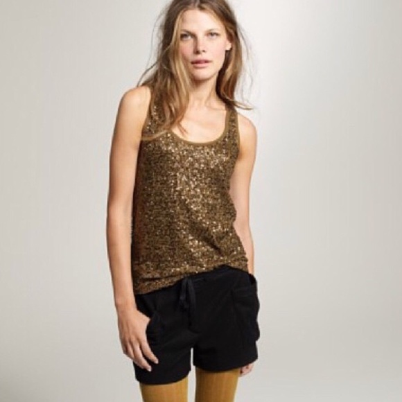 j. crew Drapey sequin tank top - Picture 1 of 5